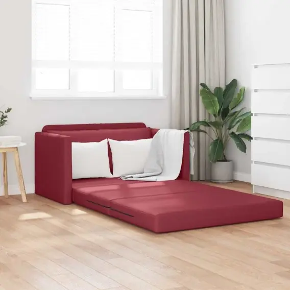 Wybór klientów Sofa na podłogę łóżko 2-w-1 Czerwony 124x71x78 cm sztuczna skóra Lumarko! - Hurtownia wielobranżowa Lumarko