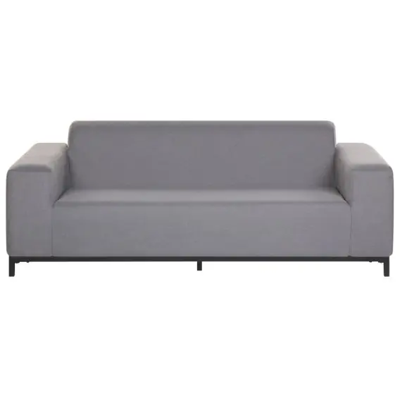 Sofa ogrodowa szara z czarnym ROVIGO Lumarko Łatwy zwrot