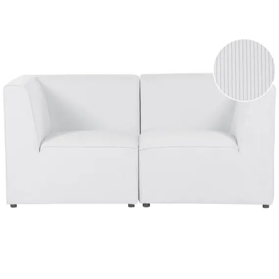 Sprawdź teraz Sofa modułowa 2-osobowa sztruksowa złamana biel LEMVIG Lumarko