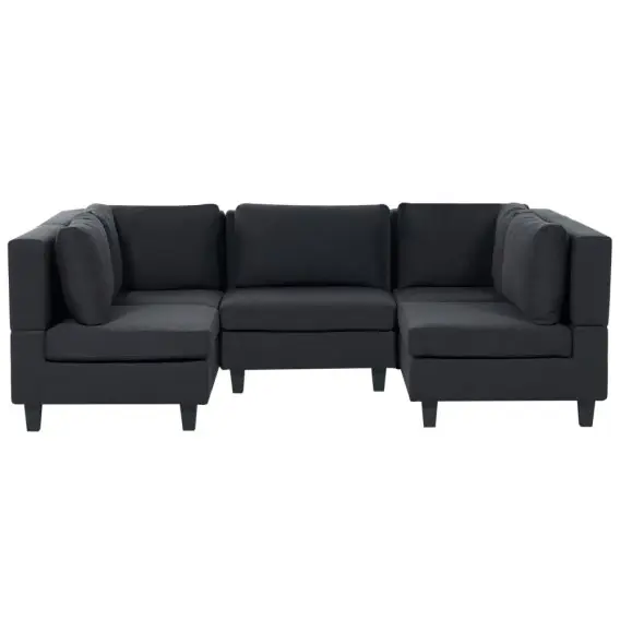 Sofa modułowa 5-osobowa czarna UNSTAD Lumarko Okazja