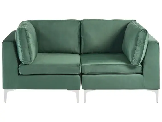Do wyczerpania zapasów Sofa modułowa dla 2 osób EVJA Zielony Welur - Hurtownia wielobranżowa Lumarko
