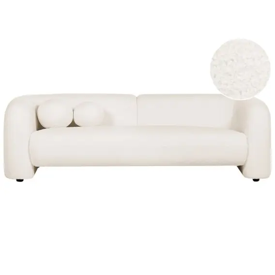 Tani Sofa trzyosobowa biała LEIREN Lumarko