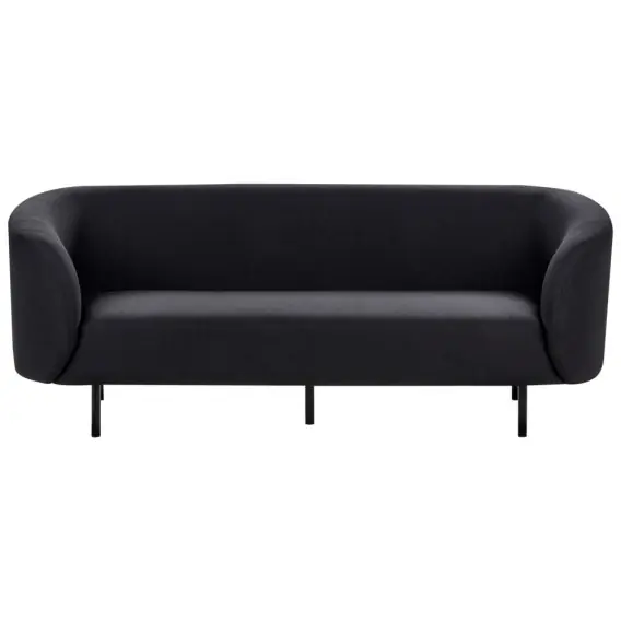 Oferta Sofa trzyosobowa tapicerowana czarna LOEN Lumarko