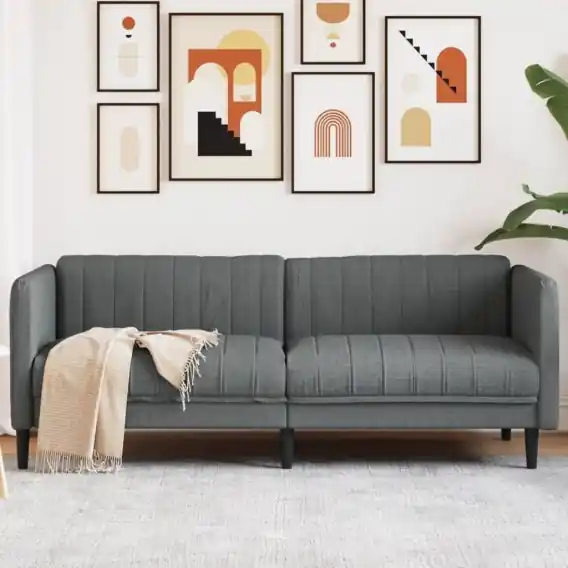 Sofa trzyosobowa, ciemnoszara, tkanina Lumarko! - Hurtownia wielobranżowa Lumarko Bezpieczne zakupy