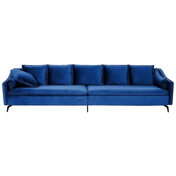Sofa welurowa niebieska AURE Lumarko Nowość