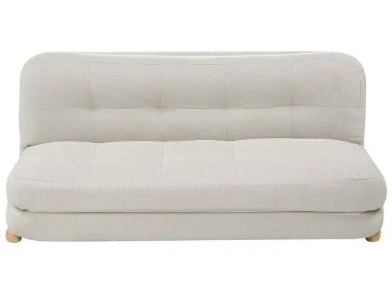 Sofa rozkładana dla 2 osób ESBJERG Len syntetyczny Złamana biel - Hurtownia wielobranżowa Lumarko Okazja