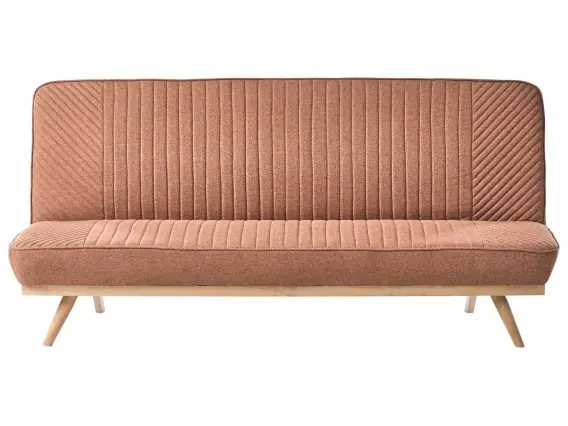 Sofa rozkładana dla 2 osób KALFAFEL Złoty brąz - Hurtownia wielobranżowa Lumarko Super okazja