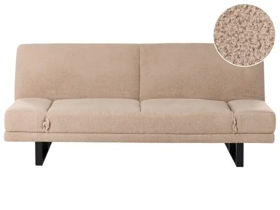 Sofa rozkładana dla 2 osób YORK Boucle Piaskowy Lumarko Oferta czasowa