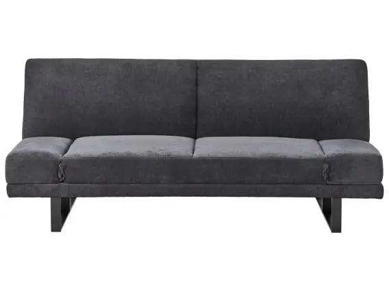 Sofa rozkładana dla 2 osób YORK Szenil Czarny - Hurtownia wielobranżowa Lumarko Oferta limitowana