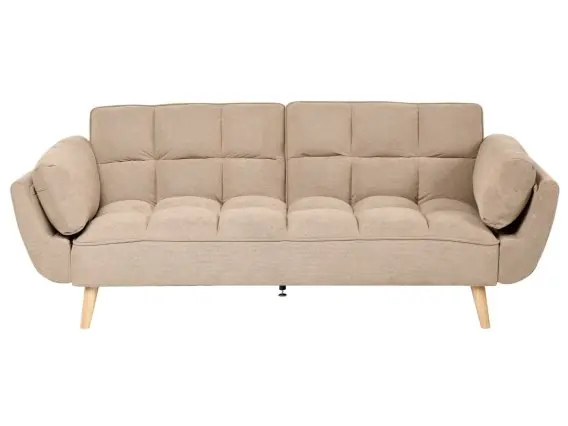 Popularny Sofa rozkładana dla 3 osób ASBY Jasnobrązowy - Hurtownia wielobranżowa Lumarko