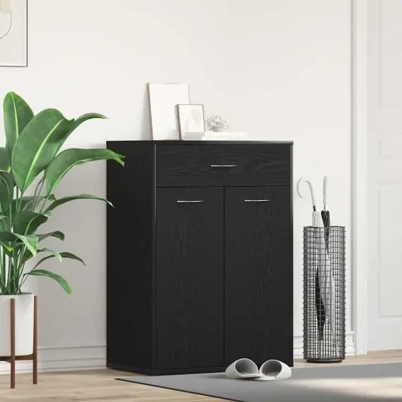 Stojak na buty Czarny dąb Płyta wiórowa 60 x 35 x 84 cm Lumarko! - Hurtownia wielobranżowa Lumarko Wybór klientów