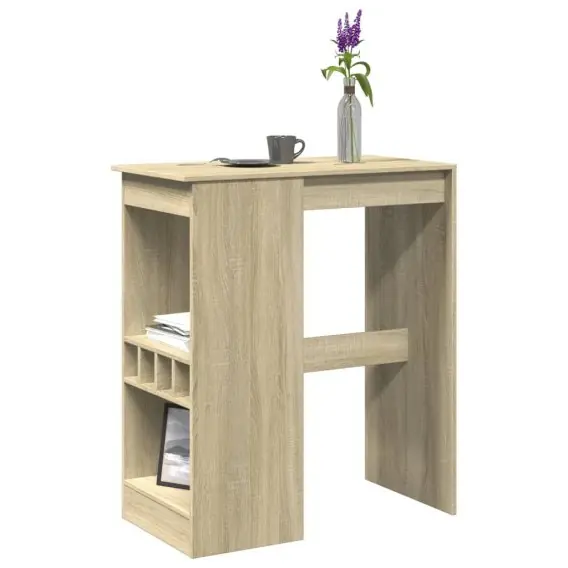 Sprawdź teraz Stolik barowy z przegródkami, dąb sonoma, 90x47,5x103,5 cm Lumarko! - Hurtownia wielobranżowa Lumarko