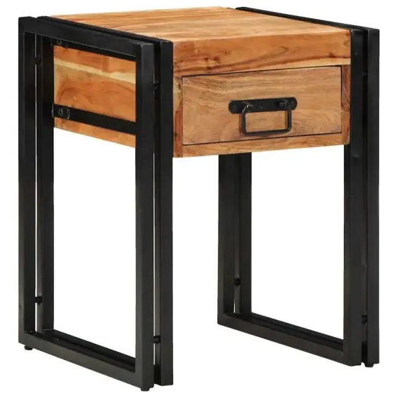 Darmowy zwrot Stolik boczny 40x40x50 cm z litego drewna akacjowego Lumarko! - Hurtownia wielobranżowa Lumarko