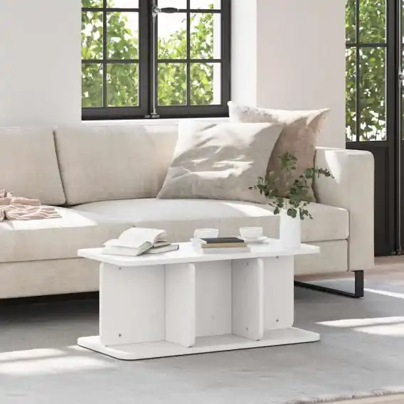 Zamów dziś Stolik kawowy Biały 80 x 39.5 x 33.5 cm Lite drewno sosnowe Lumarko! - Hurtownia wielobranżowa Lumarko