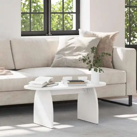 Stolik kawowy Biały 80 x 40 x 35 cm Lite drewno sosnowe Lumarko! - Hurtownia wielobranżowa Lumarko Nowość