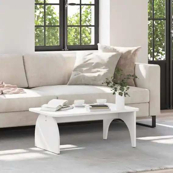 Stolik kawowy Biały 80 x 50 x 31 cm Lite drewno sosnowe Lumarko! - Hurtownia wielobranżowa Lumarko Nowość