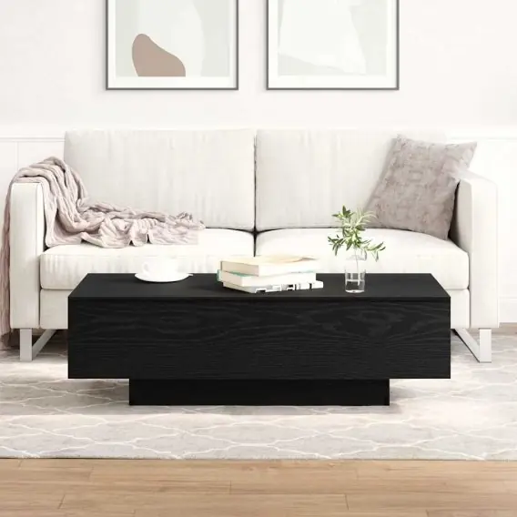 Stolik kawowy Czarny Dąb 100x30x36,5 cm Materiał drewnopochodny Lumarko! - Hurtownia wielobranżowa Lumarko Premium