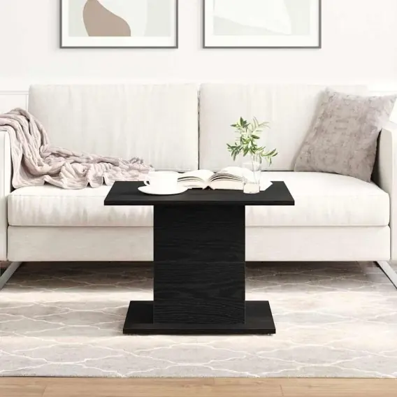 Stolik kawowy Czarny Dąb 55.5x55.5x40 cm Drewno inżynieryjne Lumarko! - Hurtownia wielobranżowa Lumarko Premium