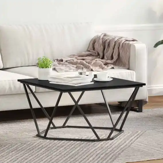 Stolik kawowy Czarny Dąb 80x80x45 cm Drewno inżynieryjne Lumarko! - Hurtownia wielobranżowa Lumarko Ostatnie sztuki