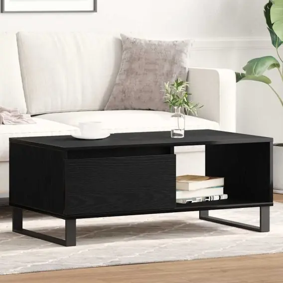 Stolik kawowy Czarny Dąb 90x50x36,5 cm Materiał drewnopochodny Lumarko! - Hurtownia wielobranżowa Lumarko Nowość