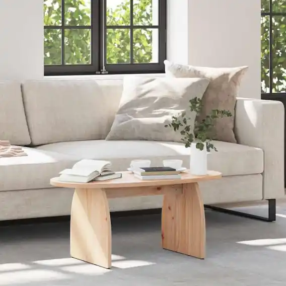 Stolik kawowy Naturalny 80 x 40 x 35 cm Lite drewno sosnowe Lumarko! - Hurtownia wielobranżowa Lumarko Dodaj do koszyka