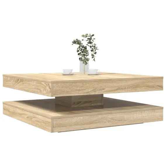 Bestseller Stolik kawowy obrotowy 360 stopni Sonoma Oak 90x90x34,5 cm Lumarko! - Hurtownia wielobranżowa Lumarko