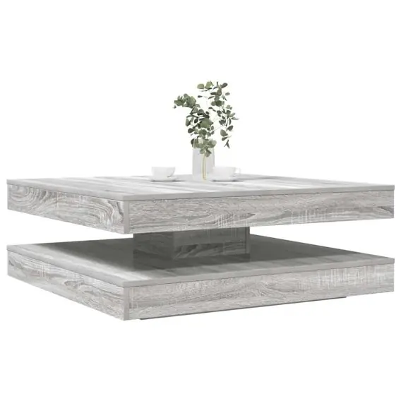 Hit cenowy Stolik kawowy obrotowy 360 stopni Szary Sonoma 90x90x34,5 cm Lumarko! - Hurtownia wielobranżowa Lumarko