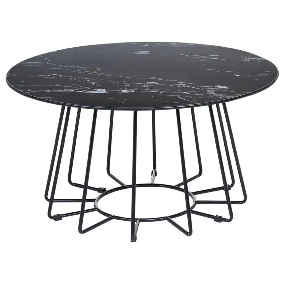 Oferta Stolik kawowy efekt marmuru czarny BERNIE Lumarko
