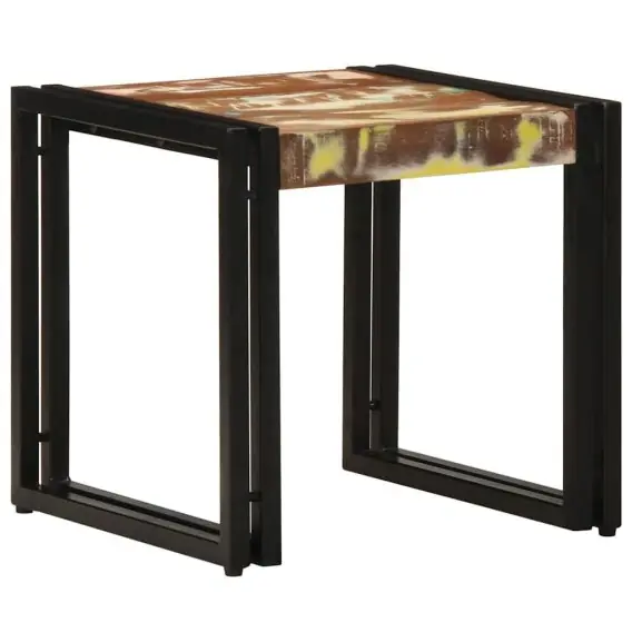 Stolik kawowy Wielokolorowy 40x50x38 cm Lite drewno z odzysku Lumarko! - Hurtownia wielobranżowa Lumarko Bezpieczna płatność