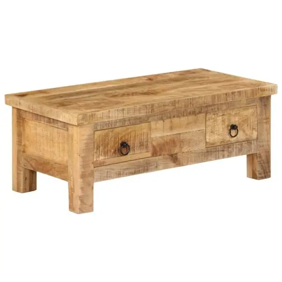 Bezpieczne zakupy Stolik kawowy z litego drewna mango, 90x45x35 cm Lumarko! - Hurtownia wielobranżowa Lumarko