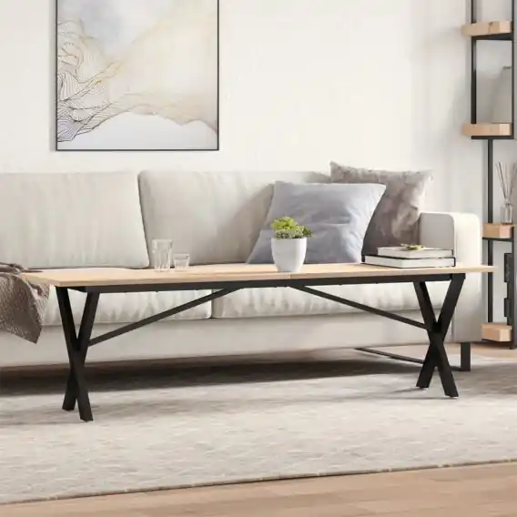 Nie przegap Stolik kawowy z nogami w kształcie litery X, 160x40x45 cm Lumarko! - Hurtownia wielobranżowa Lumarko