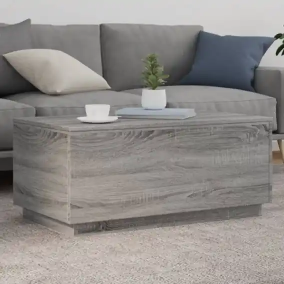Stolik kawowy z oświetleniem LED, szary dąb sonoma, 90x50x40 cm Lumarko! - Hurtownia wielobranżowa Lumarko Premium
