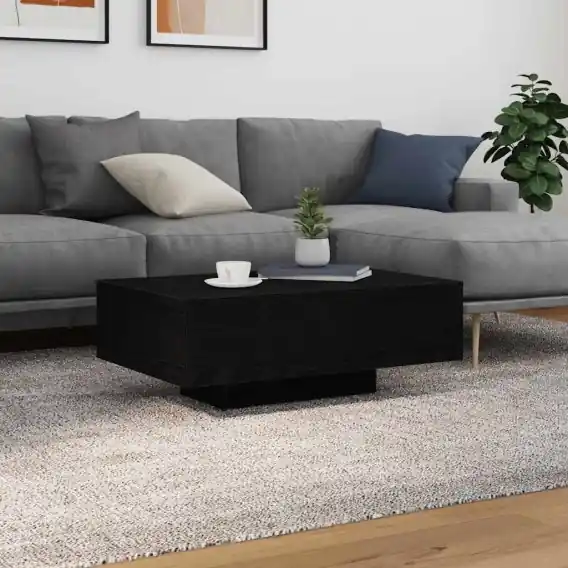 Stolik kawowy z podświetleniem LED Czarny Dąb 85x55x31 cm Lumarko! - Hurtownia wielobranżowa Lumarko Zniżka