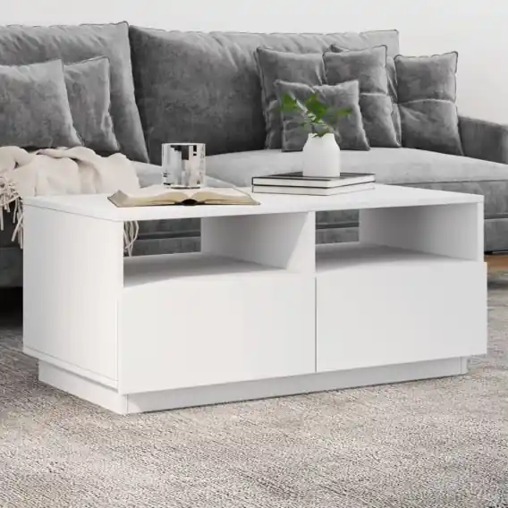 Stolik kawowy z podświetleniem LED, biały, 90x49x40 cm Lumarko! - Hurtownia wielobranżowa Lumarko Oferta czasowa