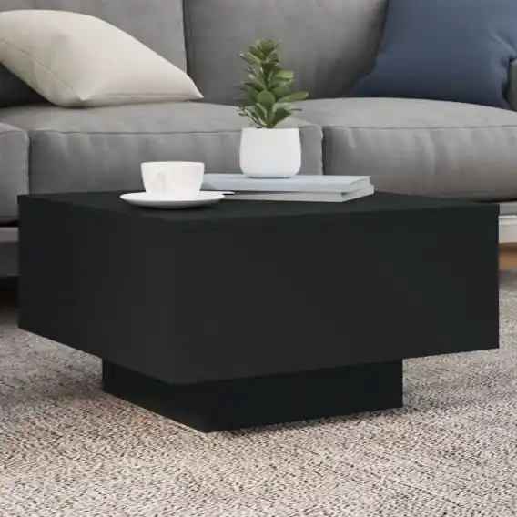 Nowość Stolik kawowy z podświetleniem LED, czarny, 55x55x31 cm Lumarko! - Hurtownia wielobranżowa Lumarko
