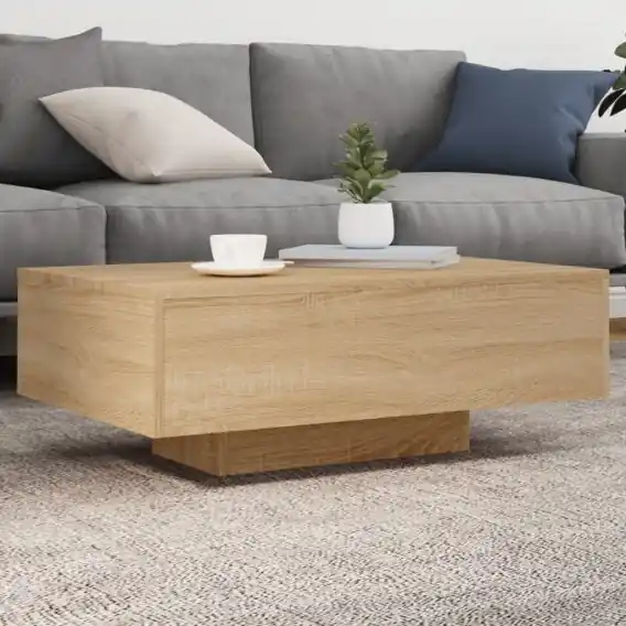 Stolik kawowy z podświetleniem LED, dąb sonoma, 85x55x31 cm Lumarko! - Hurtownia wielobranżowa Lumarko Dostępne od ręki