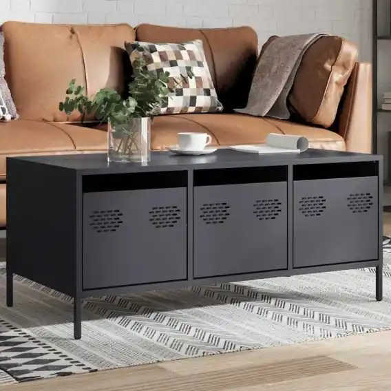 Stolik kawowy, antracyt, 101,5x50x43,5 cm, stal Lumarko! - Hurtownia wielobranżowa Lumarko Cena promocyjna