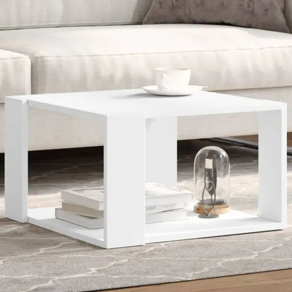Oferta czasowa Stolik kawowy, biały, 51,5x51,5x30 cm, materiał drewnopochodny - Hurtownia wielobranżowa Lumarko