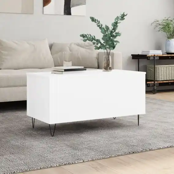 Stolik kawowy, biały 90x44,5x45 cm, materiał drewnopochodny Lumarko! - Hurtownia wielobranżowa Lumarko Zamów dziś