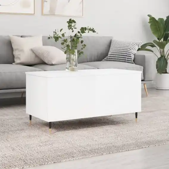 Tylko do końca tygodnia Stolik kawowy, biały z połyskiem, 90x44,5x45 cm Lumarko! - Hurtownia wielobranżowa Lumarko