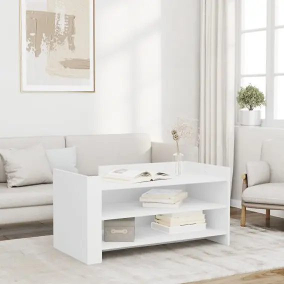 Stolik kawowy, biały, 100x50x50 cm, materiał drewnopochodny Lumarko! - Hurtownia wielobranżowa Lumarko Najlepsza cena