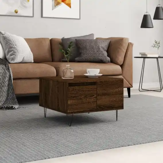 Darmowy zwrot Stolik kawowy, brązowy dąb, 55x55x36,5 cm Lumarko! - Hurtownia wielobranżowa Lumarko