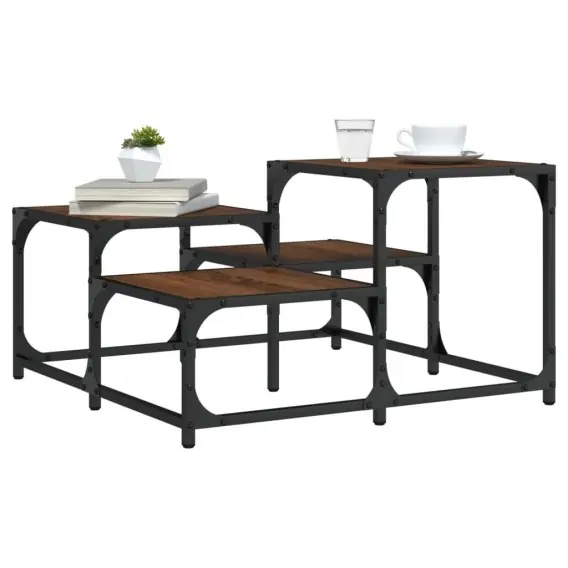 Premium Stolik kawowy, brązowy dąb, 68x68x40 cm Lumarko! - Hurtownia wielobranżowa Lumarko