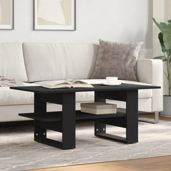 Obniżka ceny Stolik kawowy, czarny, 102x55x42 cm, materiał drewnopochodny Lumarko! - Hurtownia wielobranżowa Lumarko