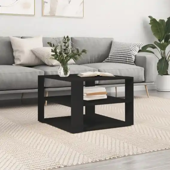 Dostępne od ręki Stolik kawowy, czarny, 59,5x59,5x40 cm, materiał drewnopochodny Lumarko! - Hurtownia wielobranżowa Lumarko