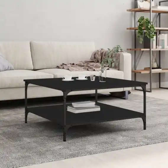 Do wyczerpania zapasów Stolik kawowy, czarny, 80x80x40 cm, materiał drewnopochodny Lumarko! - Hurtownia wielobranżowa Lumarko