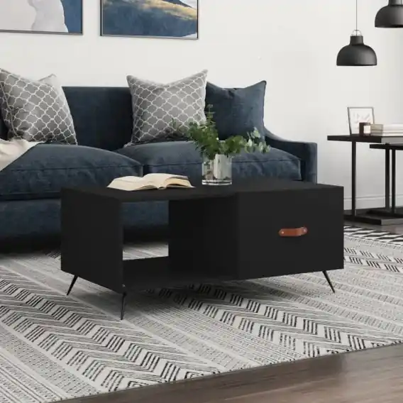 Stolik kawowy, czarny, 90x50x40 cm, materiał drewnopochodny Lumarko! - Hurtownia wielobranżowa Lumarko Promocja