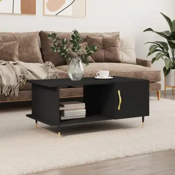 Oferta czasowa Stolik kawowy, czarny, 90x50x40 cm, materiał drewnopochodny Lumarko! - Hurtownia wielobranżowa Lumarko