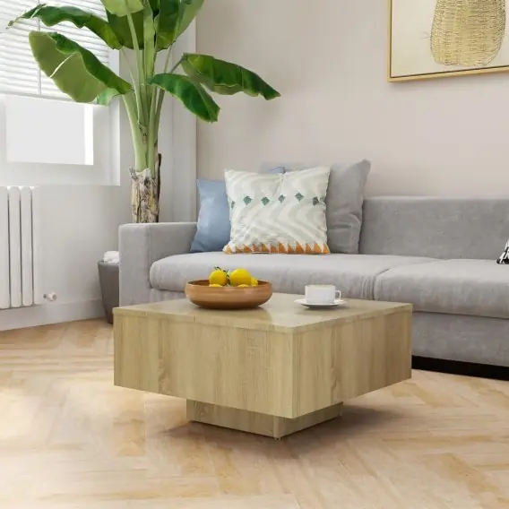 Wyjątkowa oferta Stolik kawowy, dąb sonoma, 60x60x31,5 cm, płyta wiórowa Lumarko! - Hurtownia wielobranżowa Lumarko