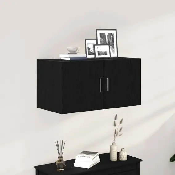 Promocja Szafka ścienna, czarny dąb, 80x39x40cm, materiał drewnopochodny Lumarko! - Hurtownia wielobranżowa Lumarko